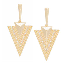 Load image into Gallery viewer, Dangle Gold Medium Arrow Earrings for Women
