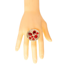 Load image into Gallery viewer, Red Oval Crystal Ring
