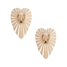 Load image into Gallery viewer, Gold Clipped Heart Clip Ons
