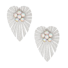 Load image into Gallery viewer, Silver Clipped Heart Clip Ons
