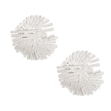 Load image into Gallery viewer, Clip On Silver Medium Metalwork Earrings for Women
