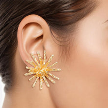 Load image into Gallery viewer, Clip On Gold Medium Spike Earrings for Women
