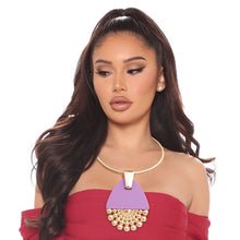 Load image into Gallery viewer, Purple Teardrop Burst Necklace
