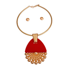 Load image into Gallery viewer, Red Teardrop Burst Necklace
