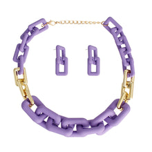 Load image into Gallery viewer, Purple Rubber Rectangle Chain
