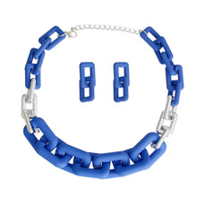 Load image into Gallery viewer, Royal Blue Rubber Rectangle Chain
