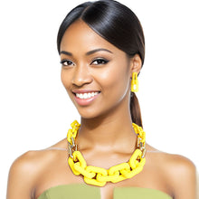 Load image into Gallery viewer, Yellow Rubber Rectangle Chain
