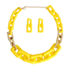 Load image into Gallery viewer, Yellow Rubber Rectangle Chain
