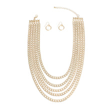 Load image into Gallery viewer, Chain Necklace Gold Curb Layered for Women
