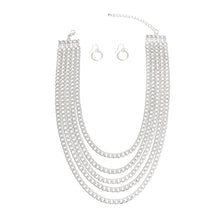 Load image into Gallery viewer, Chain Necklace Silver Curb Layered for Women
