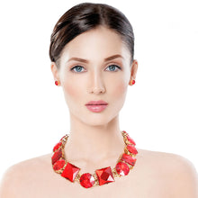 Load image into Gallery viewer, Red Various Crystal Collar Set
