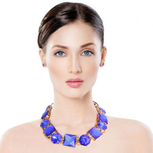 Load image into Gallery viewer, Royal Blue Various Crystal Collar Set
