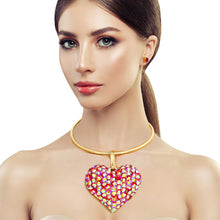 Load image into Gallery viewer, Gold Rigid Collar XL Purple Heart Set
