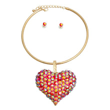 Load image into Gallery viewer, Gold Rigid Collar XL Purple Heart Set
