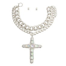 Load image into Gallery viewer, Chunky Silver AURBO Jumbo Cross Set
