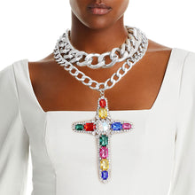 Load image into Gallery viewer, Chunky Silver Multi Jumbo Cross Set
