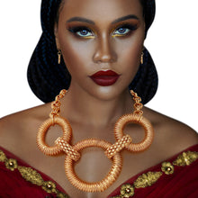 Load image into Gallery viewer, Gold Triple Mesh Ring Necklace
