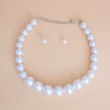 Load image into Gallery viewer, Necklace 25 mm White Pearl Strand Set for Women
