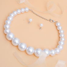Load image into Gallery viewer, Necklace 25 mm White Pearl Strand Set for Women
