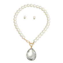Load image into Gallery viewer, Toggle Pearl Teardrop Necklace
