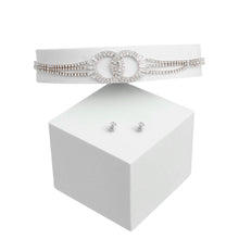 Load image into Gallery viewer, Silver 4 Row Pave Infinity Link Choker
