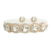 Load image into Gallery viewer, Brilliant Gold Round Cut Crystal Choker
