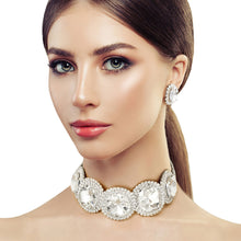 Load image into Gallery viewer, Brilliant Silver Round Cut Crystal Choker
