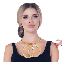 Load image into Gallery viewer, Gold Rigid Infinity Link Pendant Set
