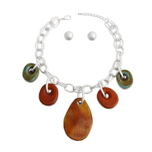 Load image into Gallery viewer, Silver Double Link Bead Necklace
