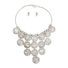 Load image into Gallery viewer, Silver Wire Ball Necklace
