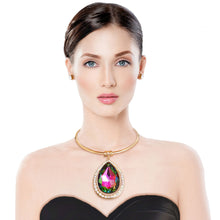 Load image into Gallery viewer, Halo Multi Teardrop Gold Choker
