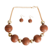 Load image into Gallery viewer, Natural Brown Wood XL Bead Set

