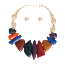 Load image into Gallery viewer, Dark Multi Bead Tribal Necklace
