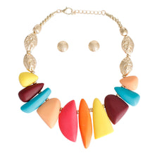 Load image into Gallery viewer, Bright Multi Bead Tribal Necklace
