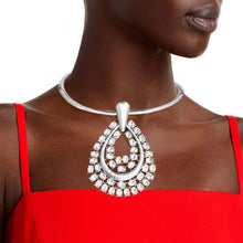 Load image into Gallery viewer, Teardrop Silver Halo Pendant Set
