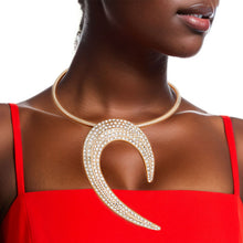 Load image into Gallery viewer, Gold Rhinestone Hook Collar Set

