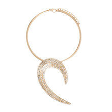 Load image into Gallery viewer, Gold Rhinestone Hook Collar Set
