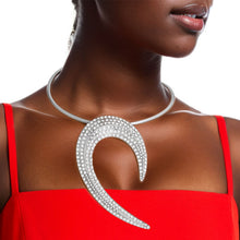 Load image into Gallery viewer, Silver Rhinestone Hook Collar Set
