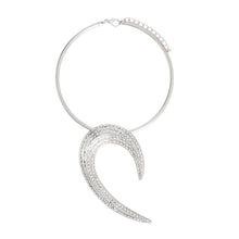 Load image into Gallery viewer, Silver Rhinestone Hook Collar Set
