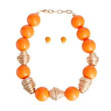 Load image into Gallery viewer, Heavy Orange Tribal Bead Set

