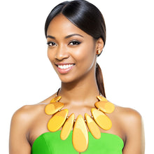 Load image into Gallery viewer, Yellow Wooden Bead Bib Set
