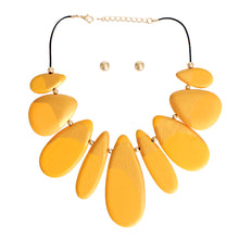 Load image into Gallery viewer, Yellow Wooden Bead Bib Set
