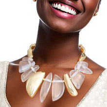 Load image into Gallery viewer, Clear Chunky Thick Bead Bib Set
