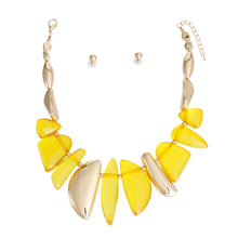 Load image into Gallery viewer, Yellow Chunky Thick Bead Bib Set
