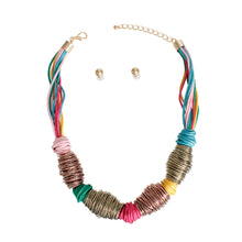 Load image into Gallery viewer, Necklace Cord Rainbow Wrapped Wire for Women

