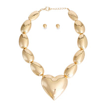 Load image into Gallery viewer, Gold Metal Bead Heart Set
