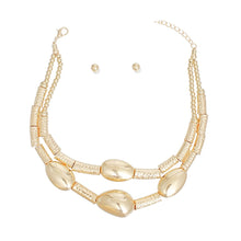 Load image into Gallery viewer, Necklace Metal Gold Beaded Set for Women
