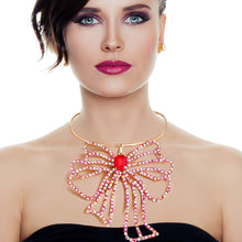 Load image into Gallery viewer, Red Crystal Bow Set
