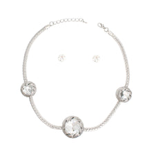 Load image into Gallery viewer, Necklace Silver Crystal Double Cut Chain for Women
