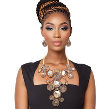 Load image into Gallery viewer, Brown Coiled Wire Bib Set
